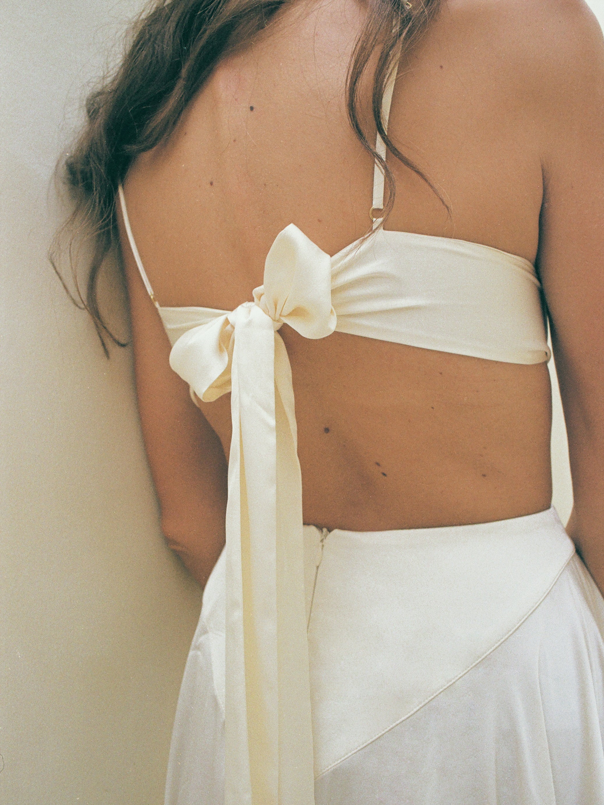 Silky top - elegant way to increase your holiday look to something special.