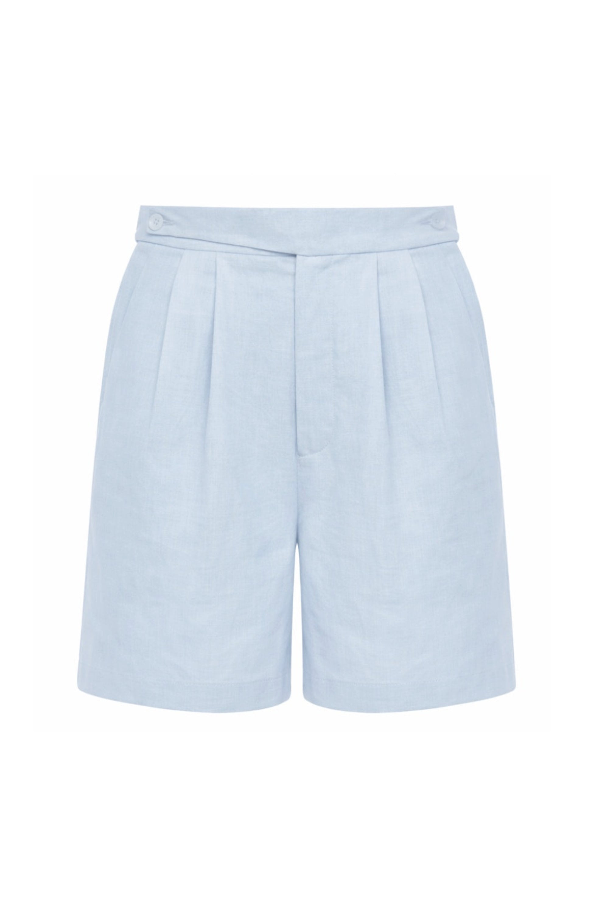 VIENNA - classic linen tuxedo shorts