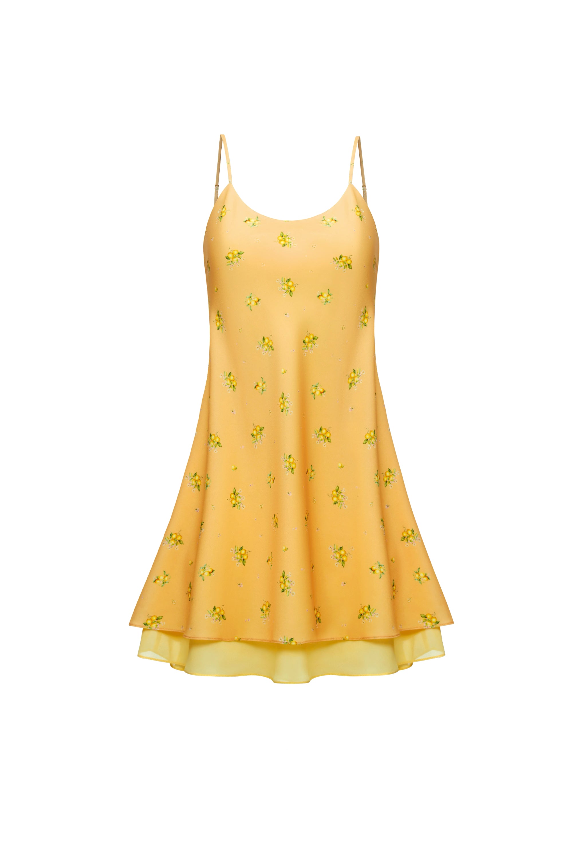 SOLEIL - Floral Silk Mini Slip Dress