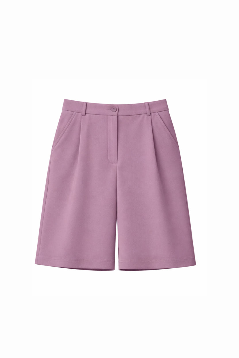 elegant woman shorts in violet color