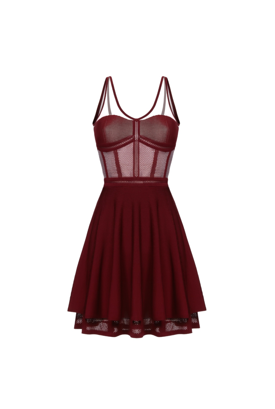 Tie break corset-Knit Mini Dress