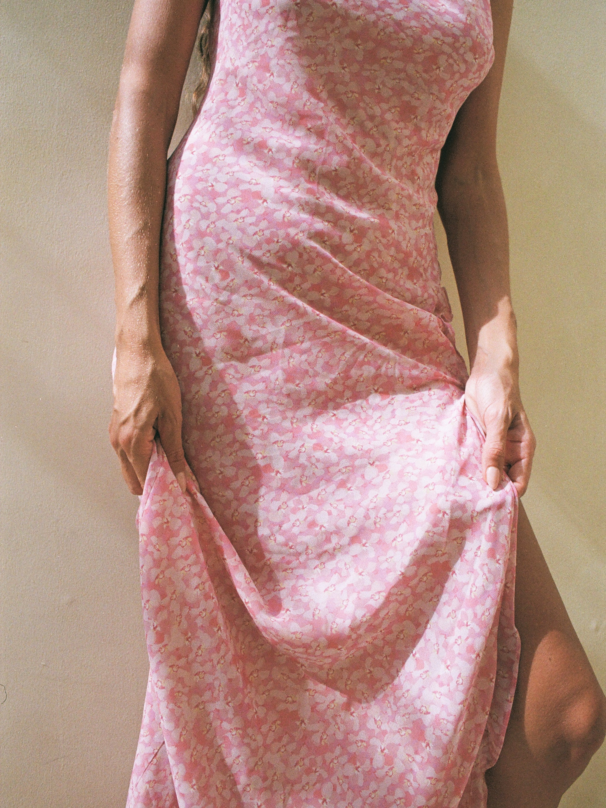 ROBI - crepe chiffon flower printed dress