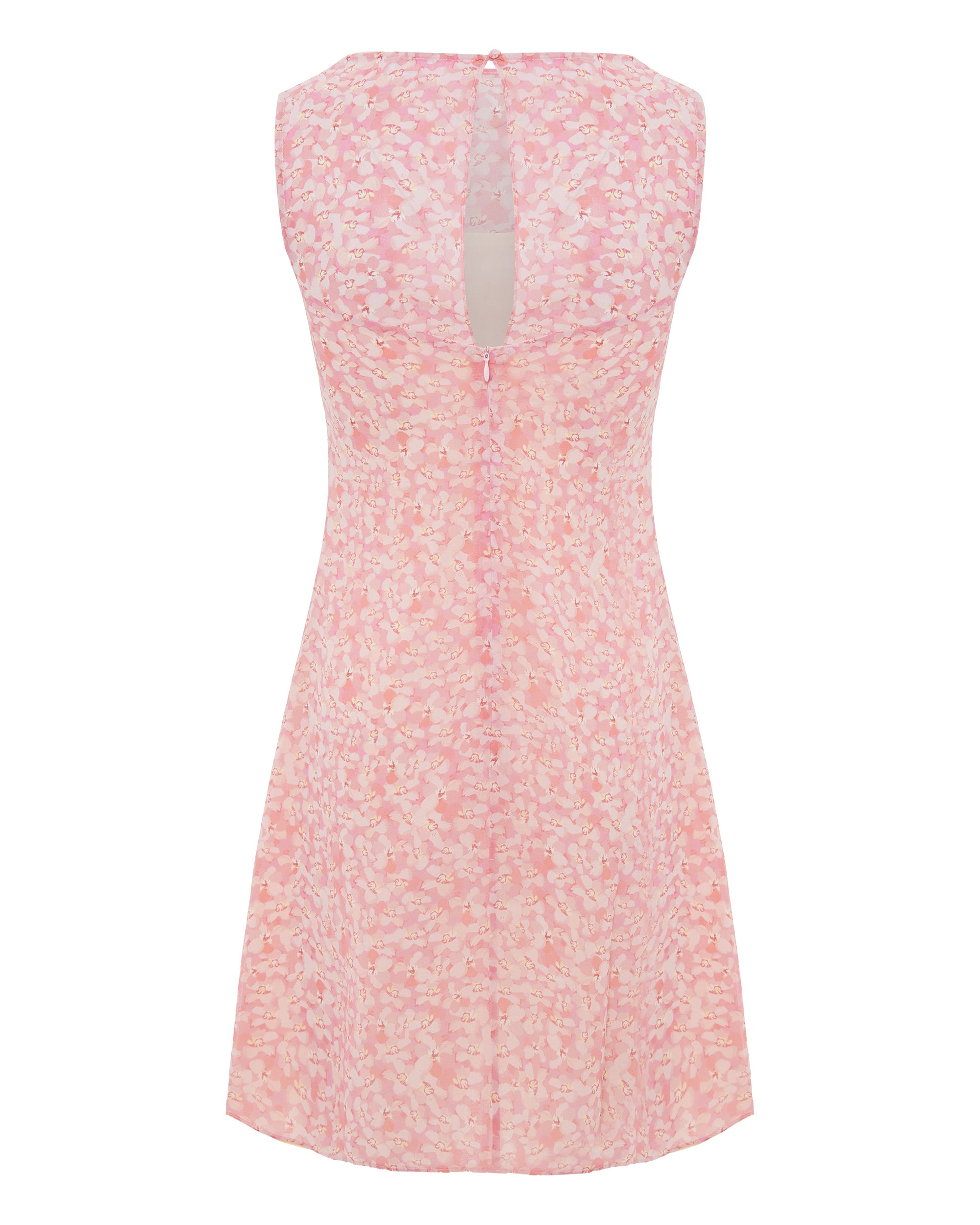 MAVY — FLORAL MINI DRESS WITH HIGH SIDE SLIT