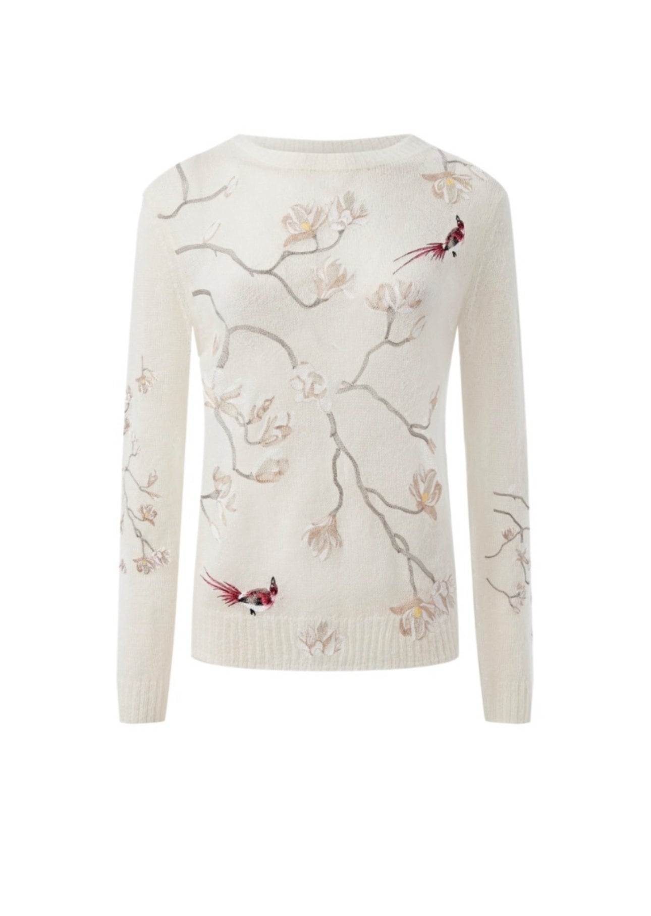soft mohair jumper with embroidery 