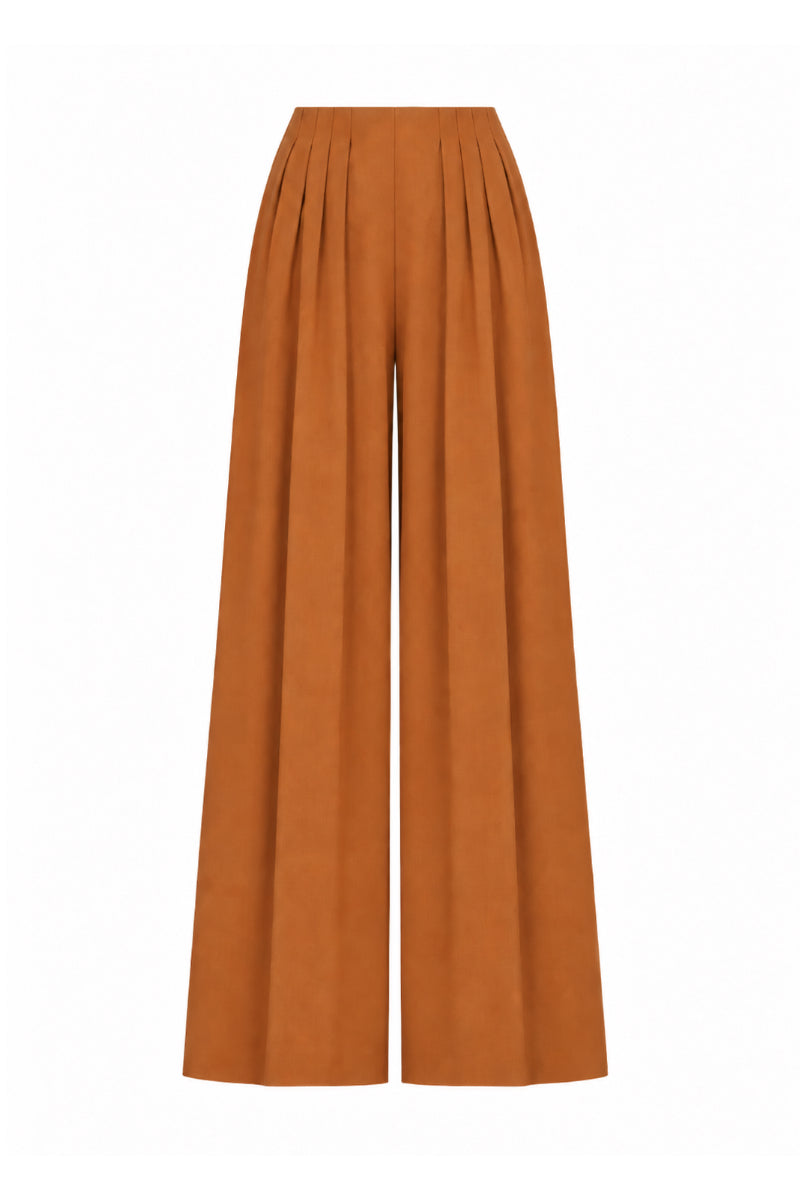 Wool and silk trouser