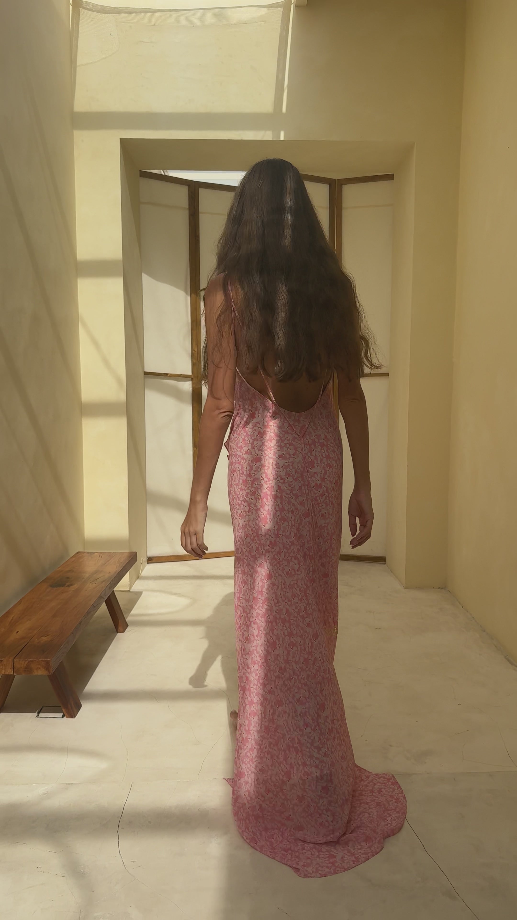 open back floral summer dress luxury womenswear Dubai Singapore