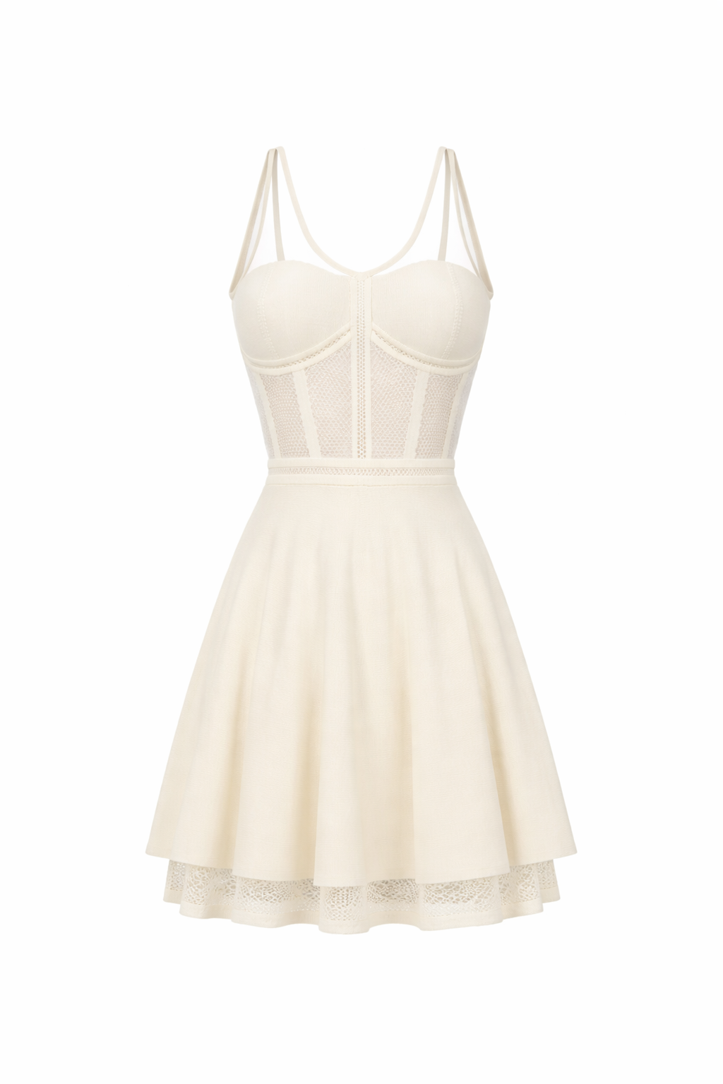 Tie break corset-Knit Mini Dress