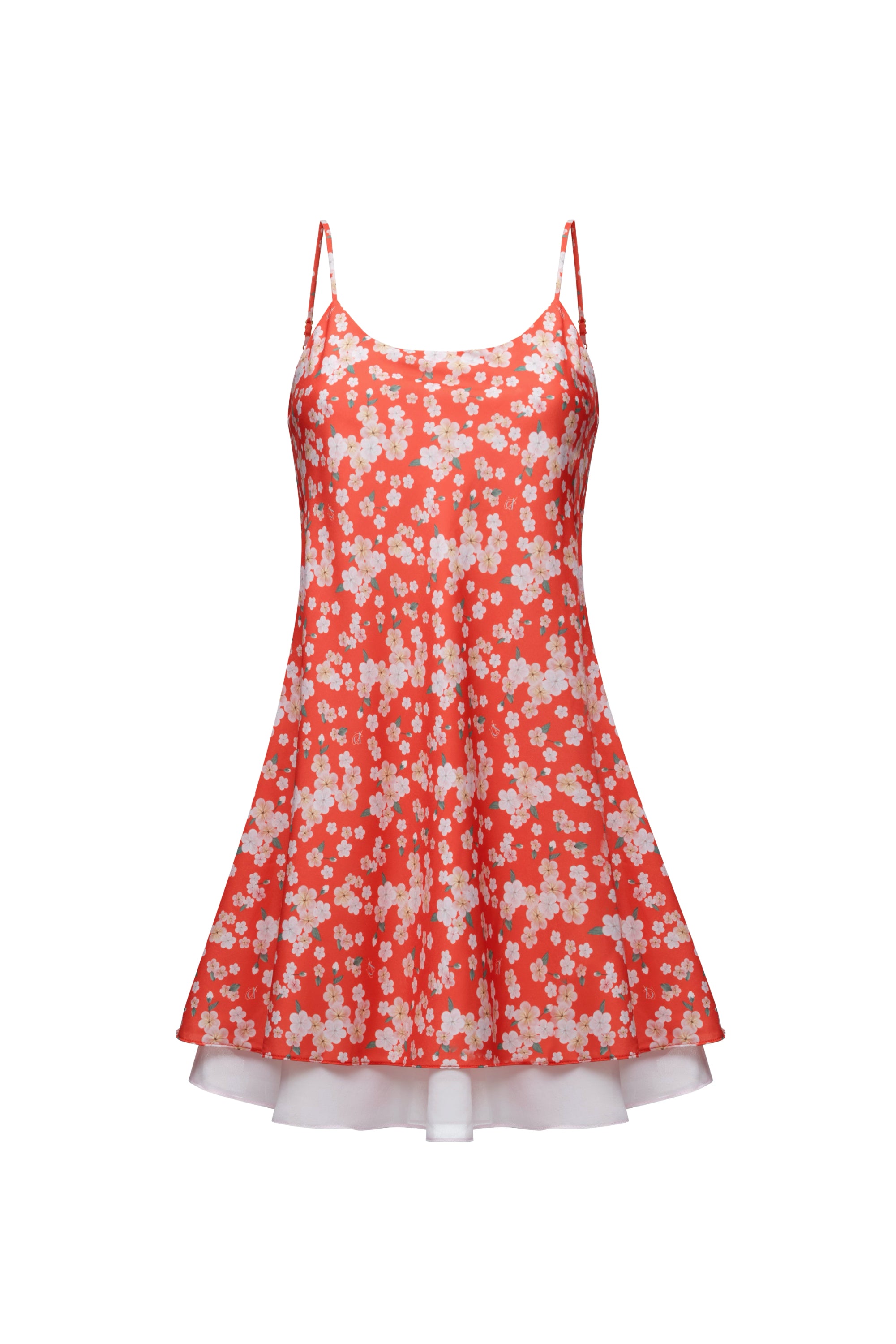 Elegant mini dress with chiffon lining